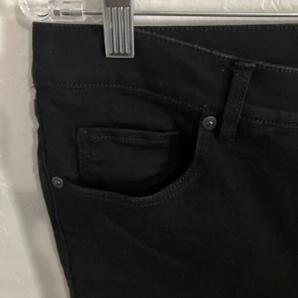 Loft Jeans 12 Black 34” Waist Modern Kick Crop Minimalist Made And Loved Women - Picture 2 of 6